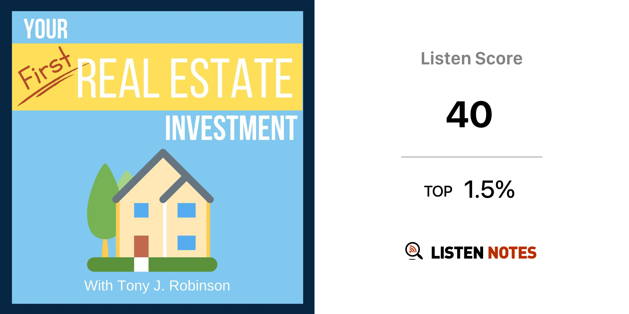 Your First Real Estate Investment (podcast) Tony J Robinson Real Estate Investor and