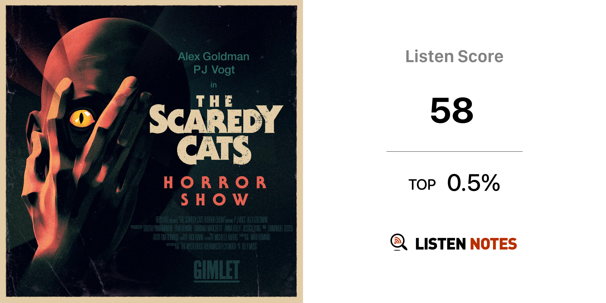 The Scaredy Cats Horror Show (podcast) Gimlet Listen Notes