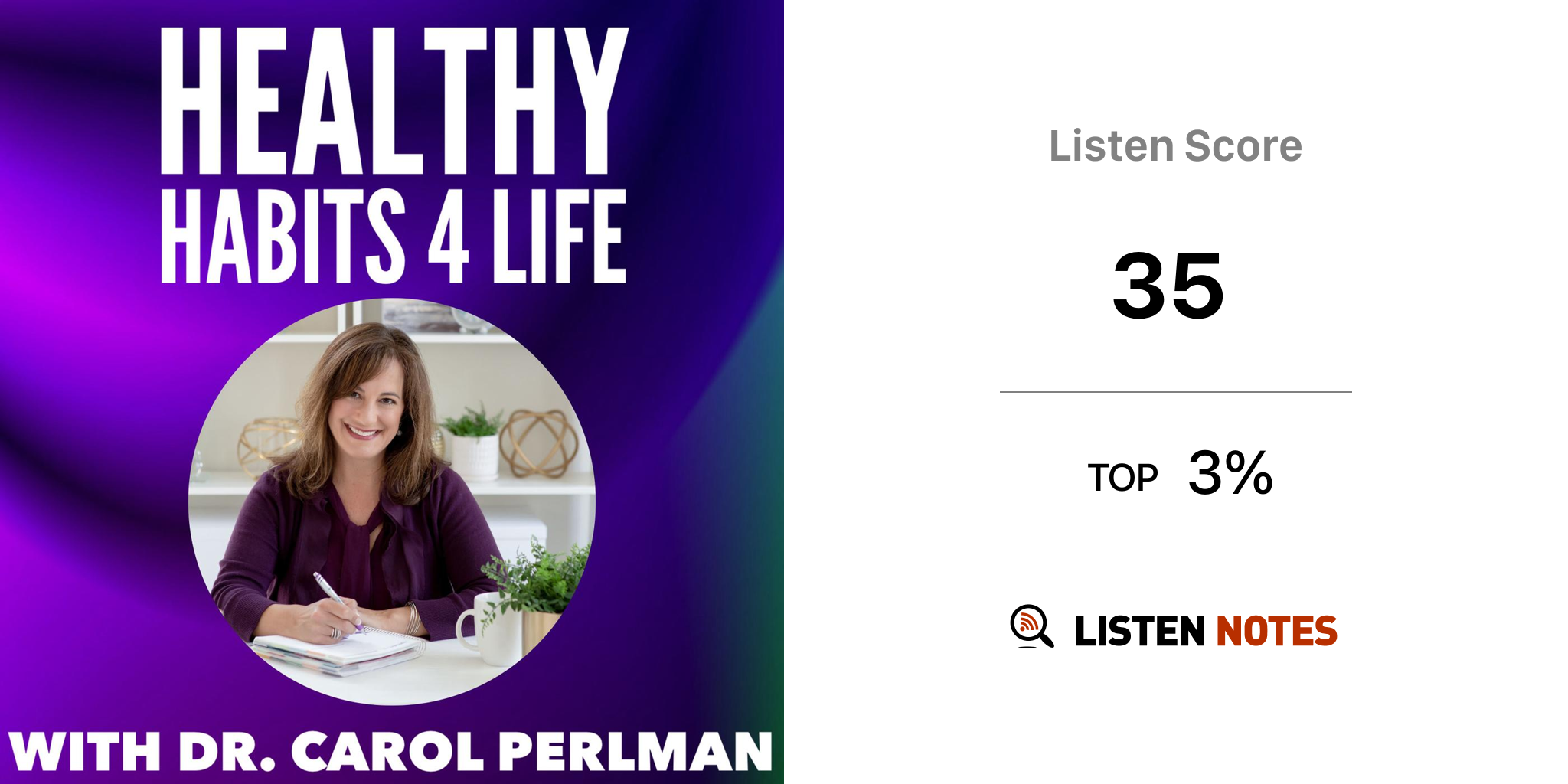Healthy Habits 4 Life with Dr. Carol Perlman (podcast) - Carol Perlman,  Ph.D. | Listen Notes