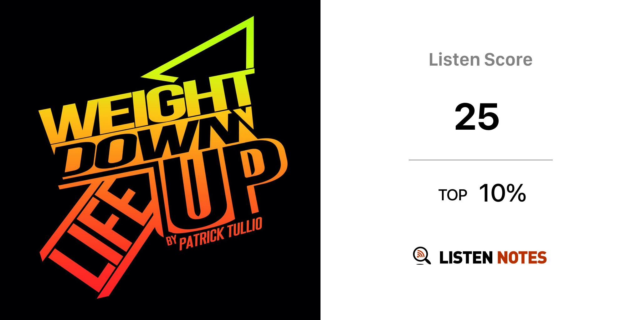 Weight Down Life Up (podcast) Tullio Listen Notes