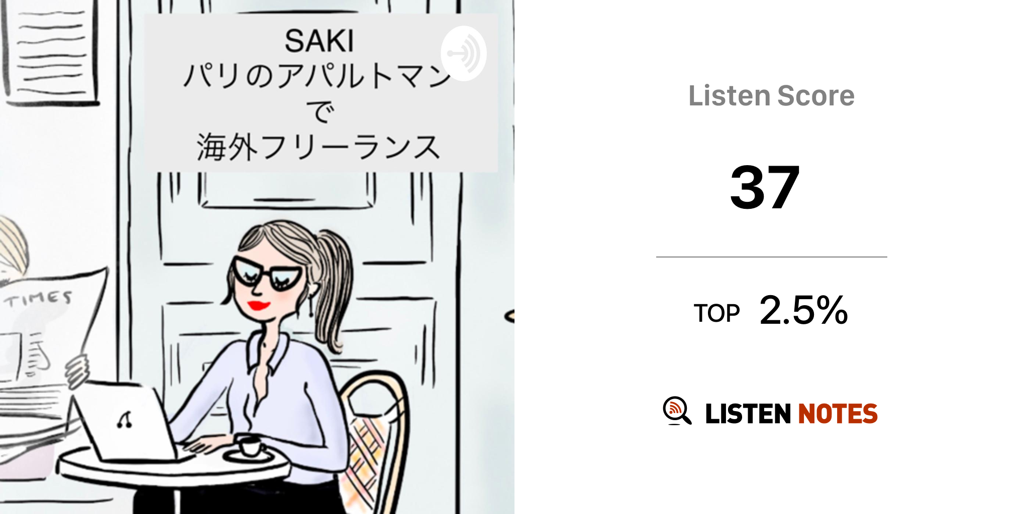 毎日5分パリのテラスでフリーランス Podcast パリ生活ライターsakiラジオ Listen Notes