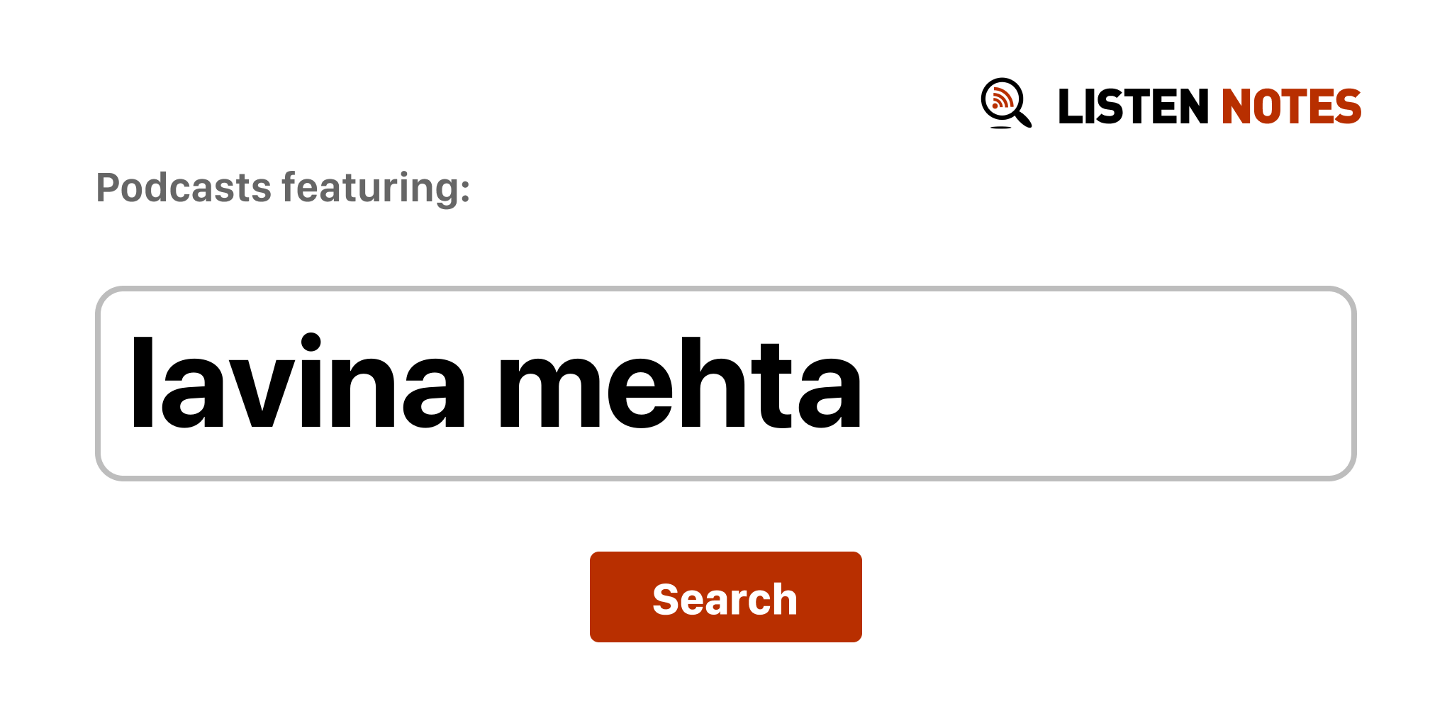 Lavina Mehta - Top podcast episodes